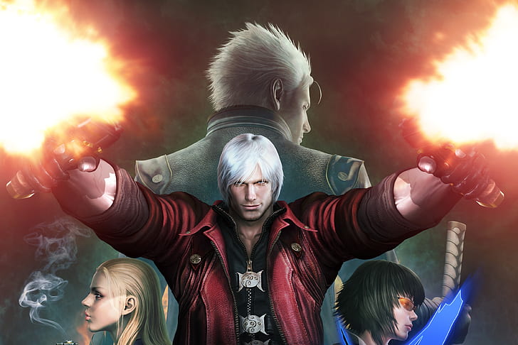 Dante, Devil May Cry, Vergil, Lady, Mary, Trish, Devil May Cry 4 Special Edition, HD тапет