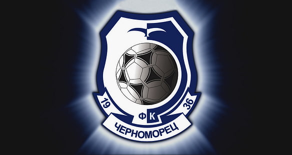 Piłka nożna, tło, logo, Odessa, klub piłkarski, Czernomorec, Tapety HD HD wallpaper