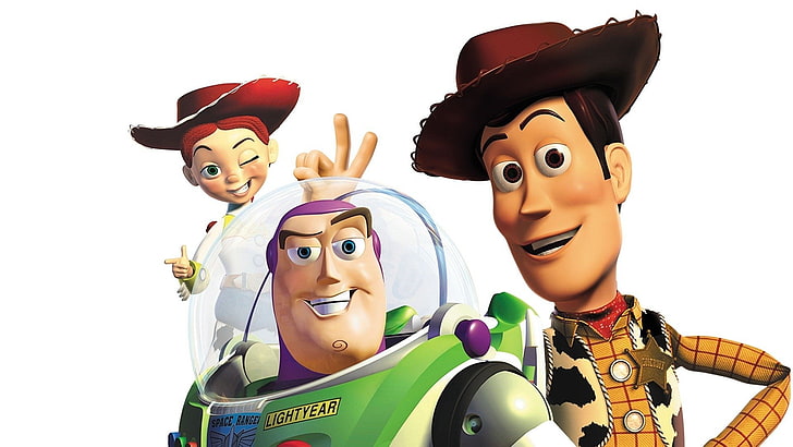 Toy Story, Toy Story 2, Buzz Lightyear, Jessie (Toy Story), Woody (Toy Story), HD тапет