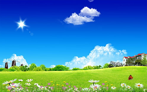 Clean Home Sky, clean, home, dreamy and fantasy, Sfondo HD HD wallpaper
