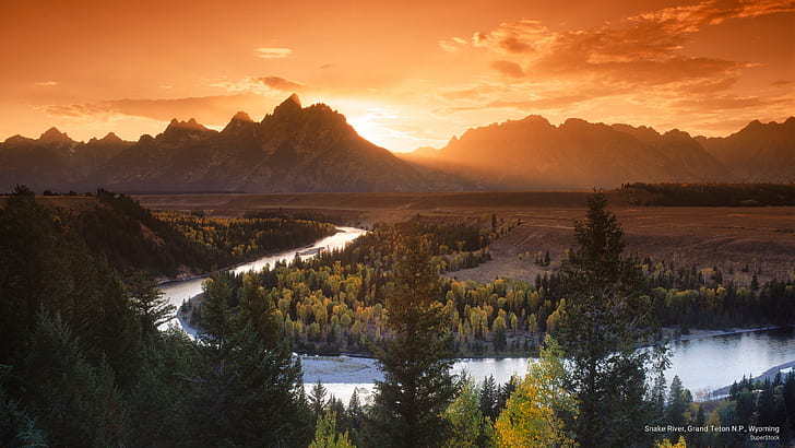 Snake River, Grand Teton N.P., Wyoming, National Parks, HD wallpaper