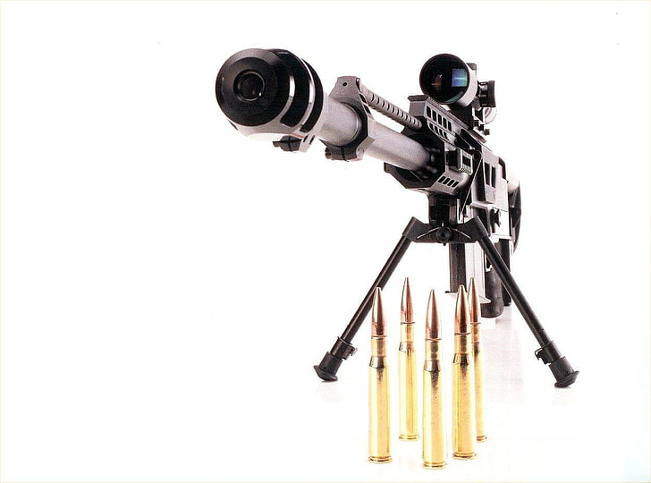 black sniper rifle, Weapons, Sniper Rifle, HD wallpaper