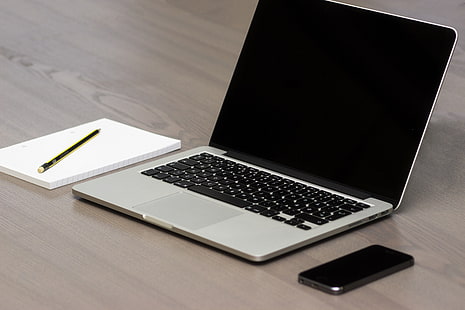 macbook pro, maçã, iphone, laptop, smartphone, escritório, caderno, HD papel de parede HD wallpaper