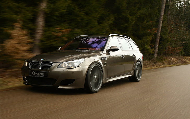 2011 G-Power BMW M5, коричневый BMW 5-дверный хэтчбек, автомобили, 1920x1200, BMW M5, G-Power, HD обои