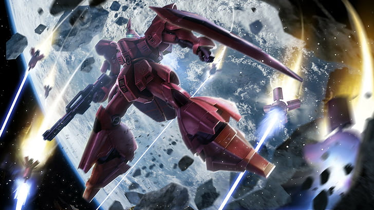 Anime, Gundam, MSN-04 Sazabi, Mecha, HD-Hintergrundbild