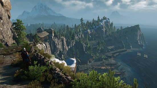 скриншот для игрового приложения The Witcher, видеоигры, The Witcher 3: Wild Hunt, HD обои HD wallpaper