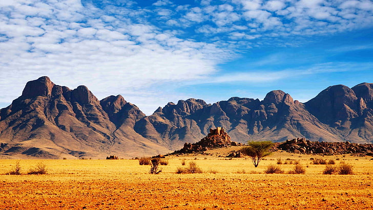 Африканские Саванна Пустынные Горы, Небо Камни Пейзаж Ultra Hd Обои для рабочего стола 3840 × 2160, HD обои