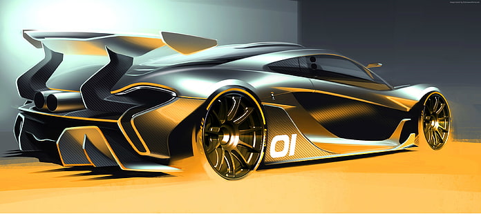 P1 GTR, lyxbilar, recension, hybrid, sportbil, superbil, McLaren P1, McLaren, koncept, HD tapet HD wallpaper