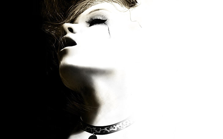 tour de cou noir pour femme, fille, visage, sombre, larme, lumière, Silent Hill 2, Fond d'écran HD