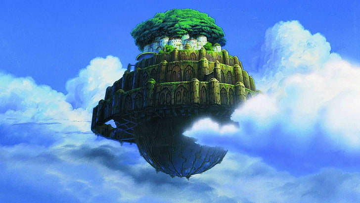 Laputa digital wallpaper, Studio Ghibli, Castle in the Sky, HD wallpaper