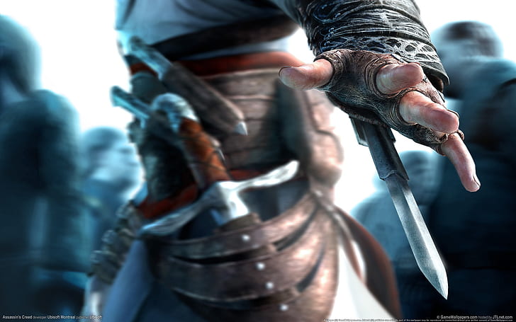 Assassin's Creed, Altair, assassin, hidden blade, Ubisoft Montreal, Ubisoft Entertainment, HD wallpaper