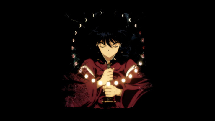 Kara ay insan inuyasha anime kılıç 1920 x 1080 Anime Inuyasha HD sanat, siyah, ay, HD masaüstü duvar kağıdı