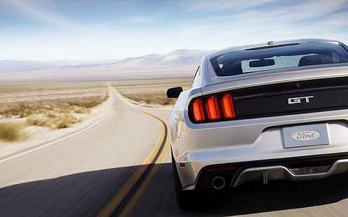 silver Ford Mustang GT, car, Ford Mustang GT, Ford, Ford Mustang, HD wallpaper HD wallpaper