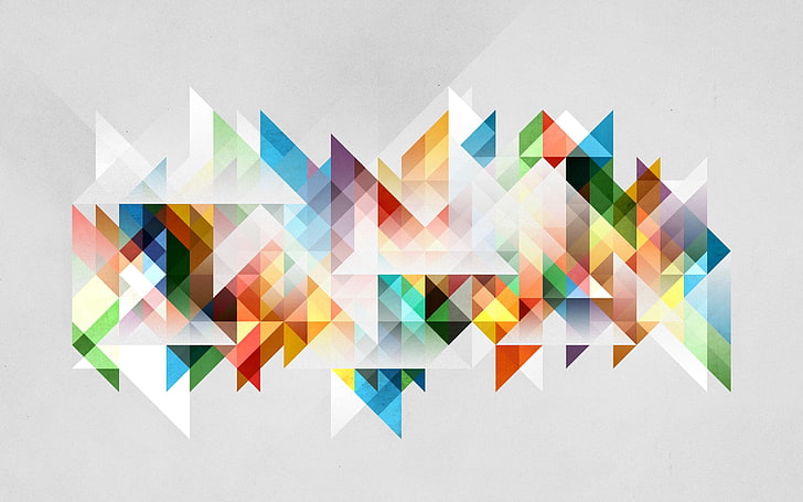 geometric painting, abstraction, geometry, shapes, colors, HD wallpaper