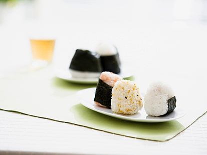 talerz sushi, bułki, sushi, chińskie jedzenie, japońskie jedzenie, Tapety HD HD wallpaper