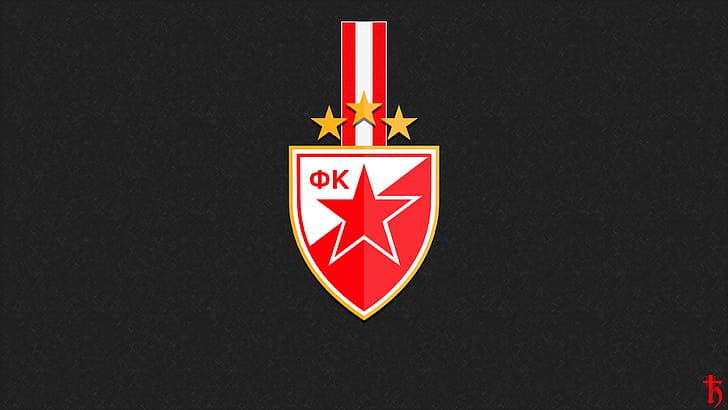 スポーツ、サッカー、セルビア、赤い星、ロゴ、紋章、Crvena Zvezda、サッカークラブ、 HDデスクトップの壁紙