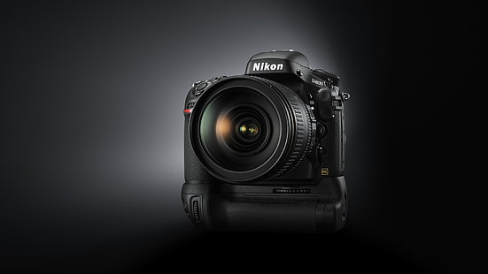 black Nikon DSLR camera, the camera, Nikon, lens, Nikkor, D800, HD wallpaper HD wallpaper