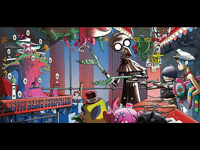 Gorillaz، Jamie Hewlett، 2-D، Noodle، خلفية HD HD wallpaper