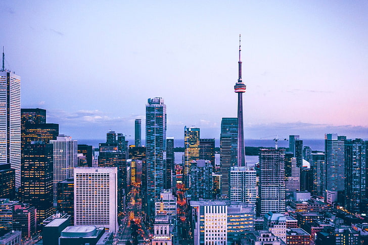 Градове, Торонто, Сграда, Град, HD тапет