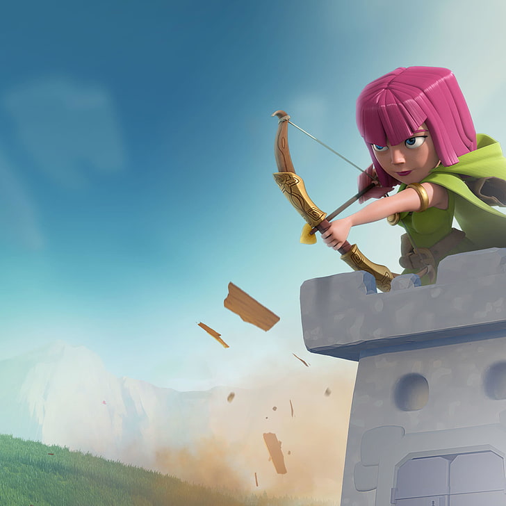 clash of clans, supercell, game, hd, pemanah, Wallpaper HD