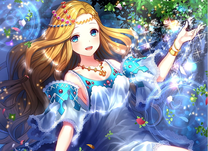 Anime, Anime Girls, Kleid, Wasser, Fuji Choko, originelle Charaktere, HD-Hintergrundbild