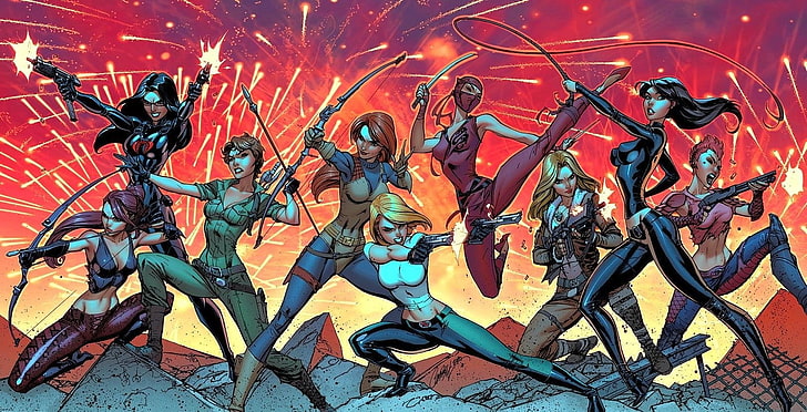 Comics, Danger Girl, Baroness (G.I. Joe), anger Girl, HD wallpaper