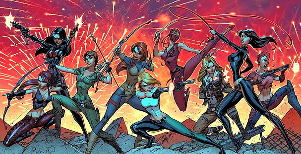 Comics, Danger Girl, Baroness (G.I. Joe), anger Girl, HD wallpaper HD wallpaper