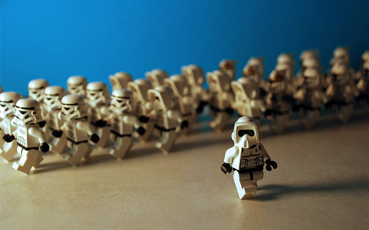 Lego Storm Trooper-samling, Star Wars, LEGO, stormtrooper, leksaker, HD tapet