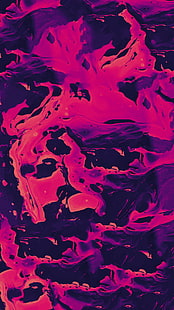 lukisan abstrak merah dan hitam, tampilan potret, abstrak, pink, Wallpaper HD HD wallpaper