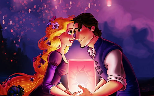 Guarda l'illustrazione di The Light Princess Rapunzel, Disney Rapunzel e Flynn, Cartoni animati, cartone animato, Sfondo HD HD wallpaper