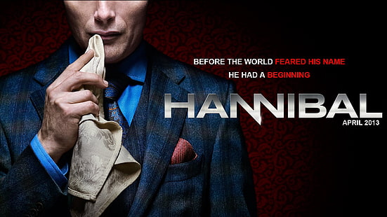 Hannibal, TV, poster film, pria, Promo, Mads Mikkelsen, Wallpaper HD HD wallpaper