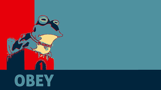 شعار Obey ، Hypnotoad ، Futurama، خلفية HD HD wallpaper
