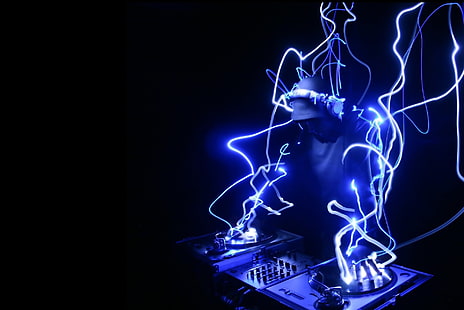 DJ cinza virar mesa, DJ, HD papel de parede HD wallpaper