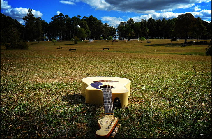bob marley guitare paysage uruguay fender guitare acoustique instrument de musique, Fond d'écran HD
