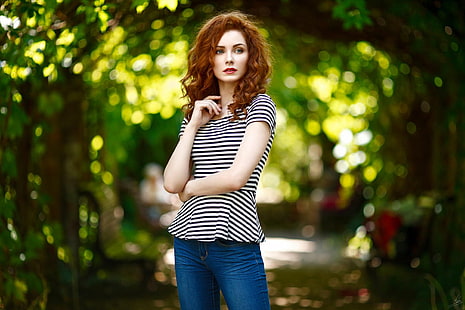 wanita, berambut merah, model, Margarita Petrusenko, Wallpaper HD HD wallpaper
