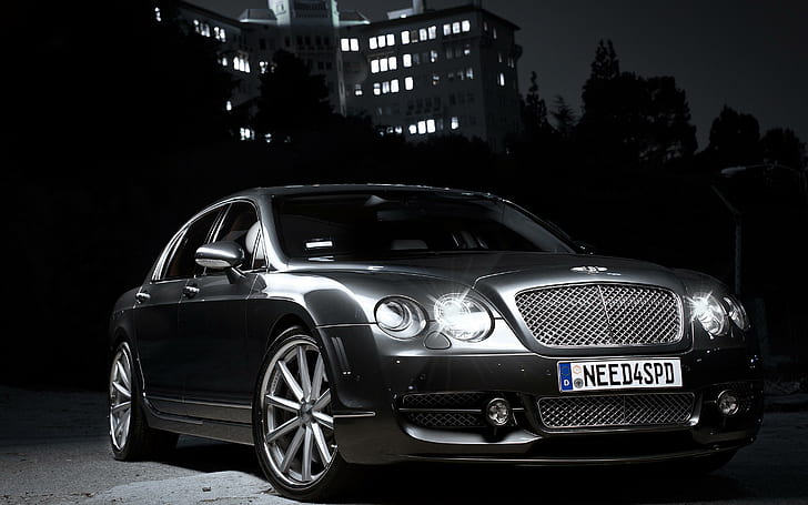 2012 Bentley Continental Flying Spur, รถมินิคูเปอร์สีดำปี 2012, เบนท์ลีย์, คอนติเนนตัล, บิน, เดือย, รถยนต์, วอลล์เปเปอร์ HD