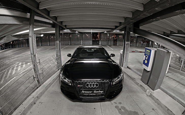 Audi, Black, Logo, The hood, Lights, RS5, Tuning, HD wallpaper |  Wallpaperbetter