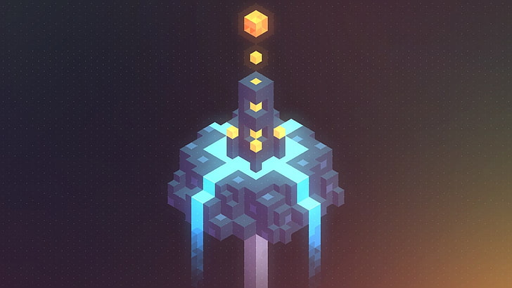 minecraft illustration, Trixel, isometric, music, HD wallpaper