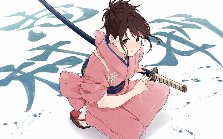 Anime, Gintama, Kimono, Samurai, Sword, Tae Shimura, Woman, Tapety HD