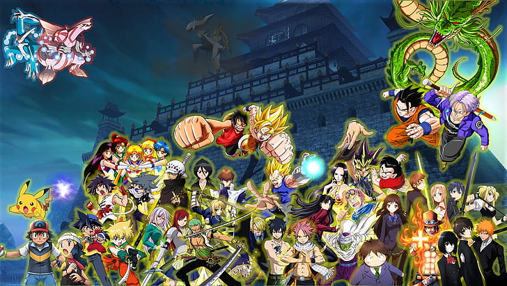 อะนิเมะวอลล์เปเปอร์ดิจิตอล, อะนิเมะ, ครอสโอเวอร์, Accel World, Another (อะนิเมะ), Ash (โปเกมอน), Asuna Yuuki, Bleach, Dragon Ball, Dragon Ball Z, Erza Scarlet, Fairy Tail, Fate / Stay Night, Gohan (Dragon Ball), Goku, Haruyuki Arita, Ichigo Kurosaki, Kazuto Kirigaya, Kirito (Sword Art Online), Kouichi Sakakibara, Kuroyukihime (Accel World), Lucy Heartfilia, Mei Misaki, Monkey D. Luffy, Natsu Dragneel, One Piece, Pikachu, Pokémon, Portgas D . Ace, Rin Tohsaka, Rosario + Vampire, Rukia Kuchiki, Saber (Fate Series), Sailor Moon, Sanji (One Piece), Sword Art Online, Trafalgar Law, Trunks (Dragon Ball), Vegeta (Dragon Ball), Yu-Gi - โอ้!, โซโลโรโรโนอา, วอลล์เปเปอร์ HD