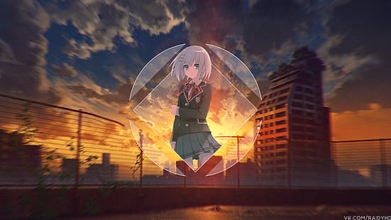 Anime, Anime-Mädchen, Bild-in-Bild, Date A Live, Tobiichi Origami, HD-Hintergrundbild HD wallpaper