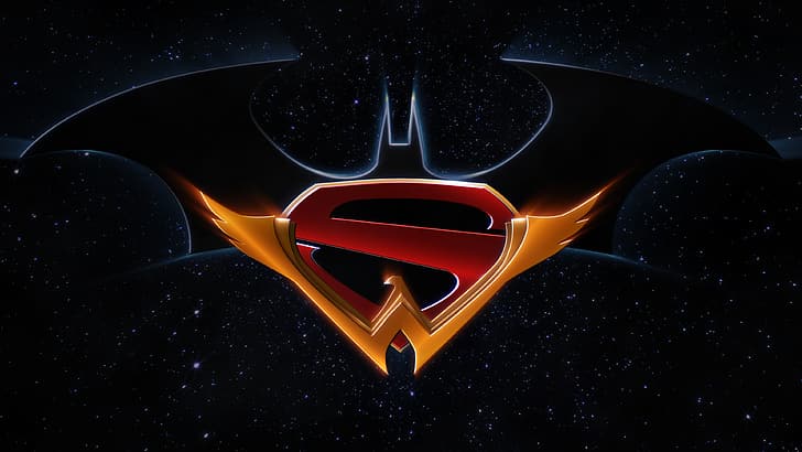 Batman, emblema, logo, Superman, símbolo, mujer maravilla, Fondo de pantalla HD