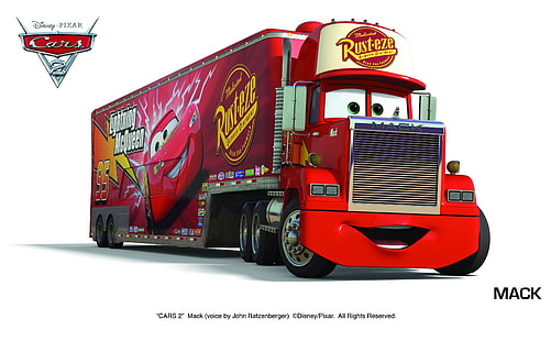 Mack de Cars, Pixar, Cars, Mack, Cars 2, Fondo de pantalla HD HD wallpaper