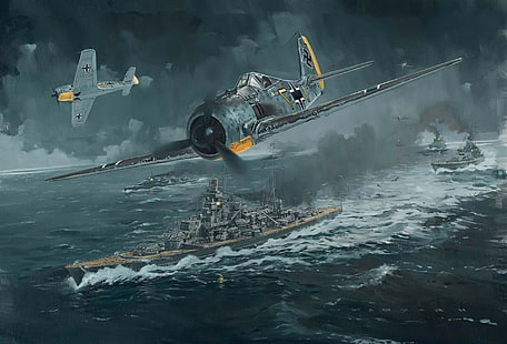 world war ii fw 190 focke wulf luftwaffe germany military aircraft military aircraft airplane battleship, HD wallpaper HD wallpaper