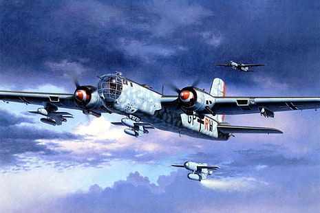 бял и черен RC хеликоптер, Втората световна война, самолети, военни, военни самолети, Luftwaffe, Германия, HD тапет HD wallpaper