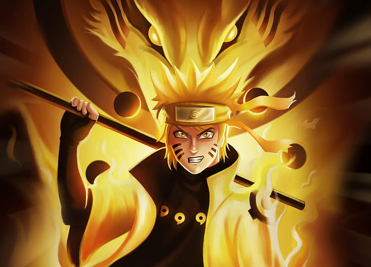 Naruto, Kurama (Naruto), Naruto Uzumaki, Wallpaper HD