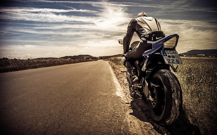 Miro Hofmann, 500 px, carretera, vehículo, cielo, motocicleta, Fondo de pantalla HD