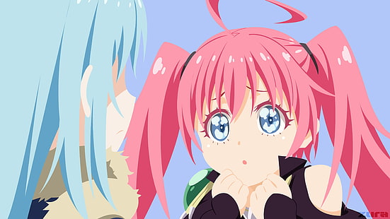  Anime, That Time I Got Reincarnated as a Slime, Milim Nava, Rimuru Tempest, HD wallpaper HD wallpaper