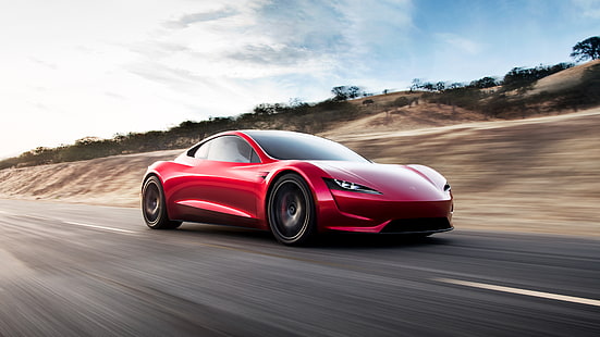 Tesla Roadster, mobil sport, Tesla Motors, mobil, mobil listrik, supercar, Wallpaper HD HD wallpaper
