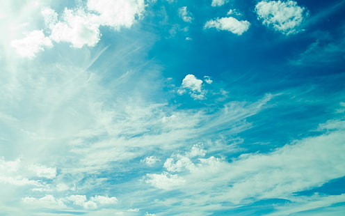 Ciel, ciel bleu, nuages, nature, ciel, ciel bleu, nuages, nature, Fond d'écran HD HD wallpaper